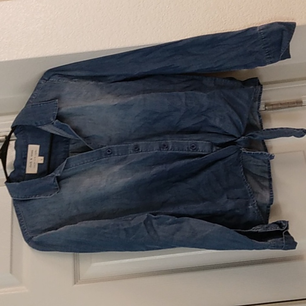 Cloth and stone denim button down shirt